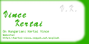 vince kertai business card